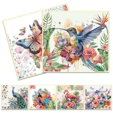 Imagem de Panos de prato suecos reutilizáveis para cozinha, pacote com 6 panos de prato suecos absorventes de borboleta, toalhas de papel reutilizáveis laváveis para pia de bancada de cozinha panos de pratos