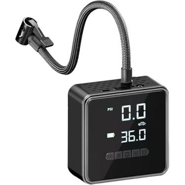 Imagem de Compressor de ar portátil para inflador de pneu - Bomba de ar de 150 PSI para pneus de carro - Inflação 2x mais rápida, bomba inteligente para carros, motocicletas, bicicletas, bolas