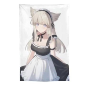 Imagem de LIEGBMEU Tapeçaria sexy de anime menina 152 x 228 cm arte de colcha de parede decoração de tapeçaria caprichosa AF139