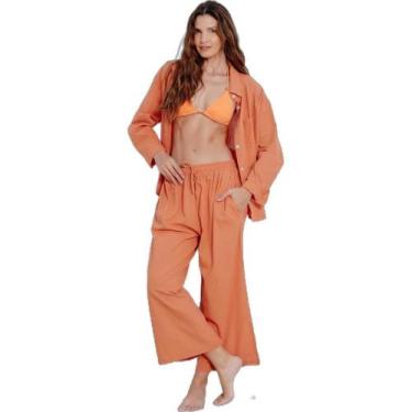 Imagem de Conjunto Areia Branca Calça e Camisa Baly Terra, M