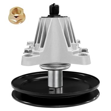 Imagem de 618-09258 Conjunto de eixo de deck de cortador substitui #618P09258 compatível com Cub Cadet XT2-LX46 XT1-LT46 MTD Craftsman T1500 T2400 Troy Bilt Super Bronco 46 XP 46I XP para decks de cortador de