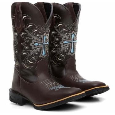 Imagem de Bota Botina Texana Country Cruz Azul - selaria rio negro, 36