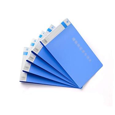Imagem de Pastas de arquivos A5 Pasta de armazenamento de notas de plástico prancheta de armazenamento com etiqueta de classificação fichário pequeno de recibos para escritório/finanças/acessórios de pasta