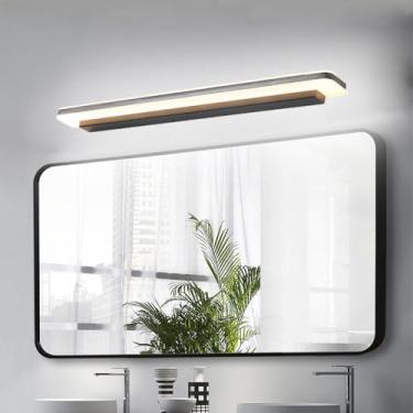 Imagem de GZZBMY Luzes de parede LED para espelho de banheiro, arandelas de parede de acrílico de alumínio moderno, luz de imagem, lâmpadas de parede internas à prova d'água para barbear e maquiagem sala de