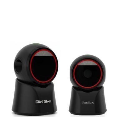 Imagem de Leitor de Código de Barras Scanner de Mesa Fixo Redondo 1D 2D USB Auto