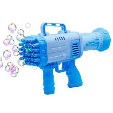 Imagem de Arma Lança Bolha Automática Infantil Brinquedo Bazuka De Sabão Com 32 