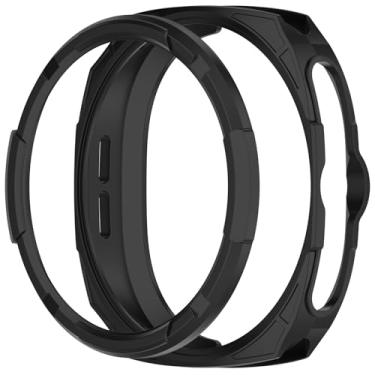 Imagem de MOTONG Capa protetora compatível com Galaxy Watch 8 Classic TPU – Capa protetora com anel de bisel de TPU compatível com Samsung Galaxy Watch 8 Classic (preto)