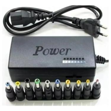 Imagem de Carregador Universal Notebook 8 Pinos Preto – Fonte Bivolt Automática, Portátil e Segura, Compatível com Vários Notebooks e Ultrabooks