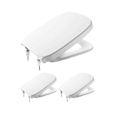 Imagem de Kit 3 Assento Debba Classic Softclose Pp Branco Roca