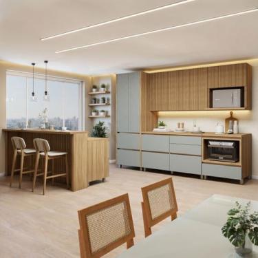 Imagem de Cozinha Completa Modulada 8 Peças 10 Portas 10 Gavetas Norten - Nesher