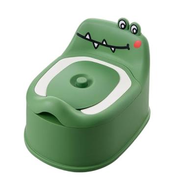 Imagem de YIJU Cadeira de penico para bebês, vaso sanitário de viagem para crianças com tampa, proteção contra respingos, assento de penico confortável e, Verde