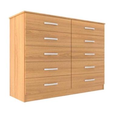 Imagem de Cômoda 10 Gavetas Evidência Móveis - Evidencia, Cinamomo