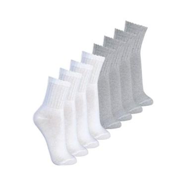 Imagem de Kit com 8 Pares de Meias Esportiva Cano Médio Lupo 3290-009 Colorido, 