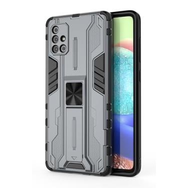 Imagem de SORAKA Capa para Samsung Galaxy A71 4G com suporte Capa de proteção resistente para Samsung Galaxy A71 4G Capa com placa de metal para suporte magnético para carro Capa Silm Fit