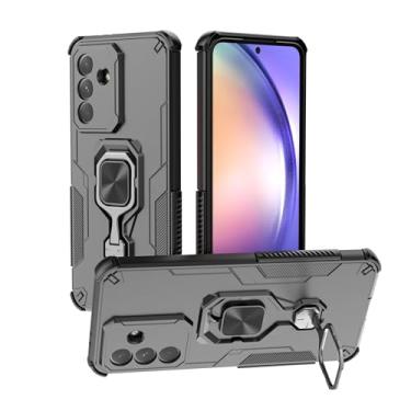 Imagem de SORAKA Capa para Samsung Galaxy A56 5G com suporte metálico giratório de 360 graus peça de ferro magnética para suporte magnético para telefone de carro