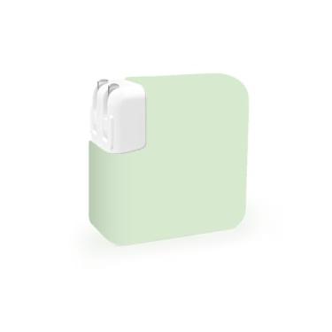 Imagem de YSCLBAHUKE Capa protetora com carregador de silicone macio de 45W/70W – para Apple MacBook Air de 13,5 polegadas (M3 M2 2022 2023 2024) Air 38.1 cm (M3 M2) MacBook Pro 35.6 cm (M3 2023) - Capa