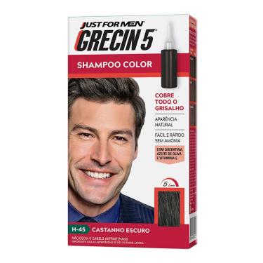 Imagem de Grecin 5 Shampoo Color Tonalizante Castanho Escuro 60ml
