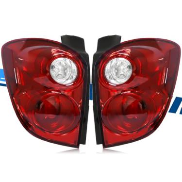 Imagem de LIWEDFG Conjunto de luz traseira compatível com Chevy Equinox 2010 2011 2012 2013 2014 2015 lanternas traseiras tipo halogêneo, substituição de lâmpada traseira de freio estilo OE, par vermelho