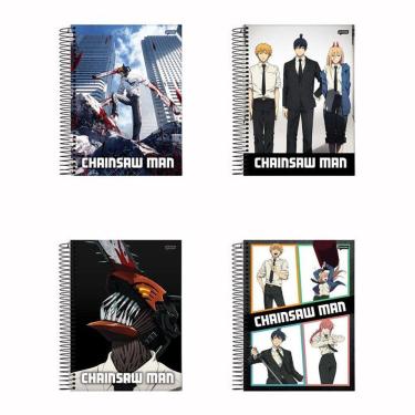 Imagem de Caderno espiral universitário 1x1 Chainsaw Man - Jandaia