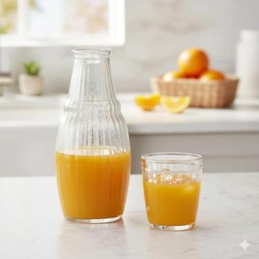 Imagem de Jarra de Vidro com Copo 1L – Design Sofisticado para Água, Sucos e Bebidas Aromatizadas | Ideal para Mesa Posta, Escritório e Decoração Elegante