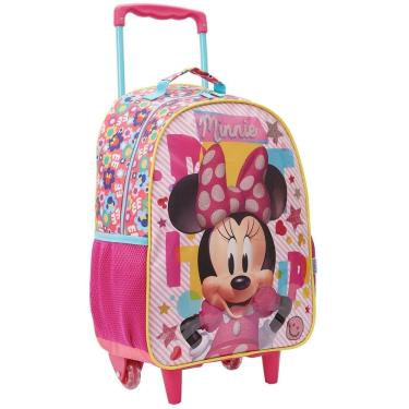 Imagem de Mochila De Rodinha Infantil Escolar Minnie Mouse Disney Rosa
