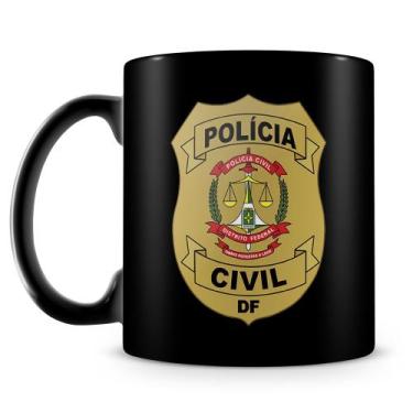 Imagem de Caneca de Porcelana Polícia Civil do Distrito Federal - 100% Preta - 3