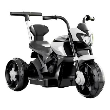 Imagem de Mini Moto Elétrica Infantil 6V Motoca Race Cinza Para Meninos - Unitoy