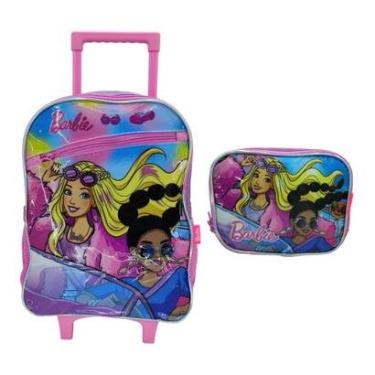 Imagem de Kit Mochila De Rodinha Barbie + Lancheira 42632-Feminino