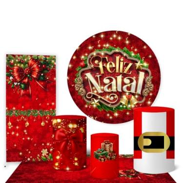 Imagem de Trio Capas Cilindro + Painel Redondo + Lateral e Tapete Natal (K3NAT0044)
