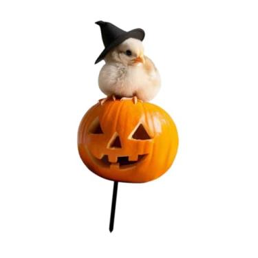 Imagem de Fenteer Estaca de jardim de Halloween, decoração de metal para áreas externas, placa decorativa para pátio, fazenda, casa, quintal, calçada, Garota