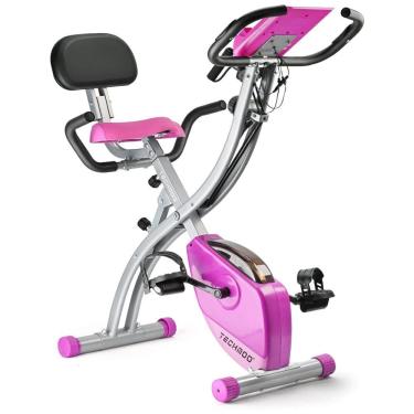 Imagem de Bicicleta Ergométrica com Tela Digital e 8 Velocidades, TECHMOO, Rosa