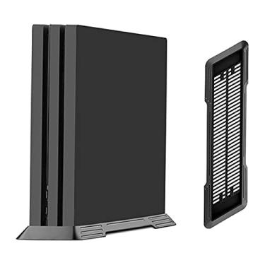 Imagem de Suporte para PC, suporte para CPU, suporte para PC, suporte de host de PC, sob casa, para a maioria das mesas de escritório, suporte preto amplamente aplicável