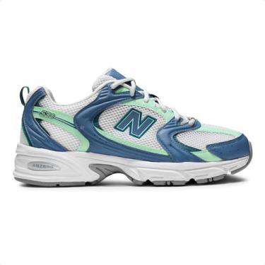 Imagem de Tênis New Balance 530 Retro Unissex, Azul, Verde, 35