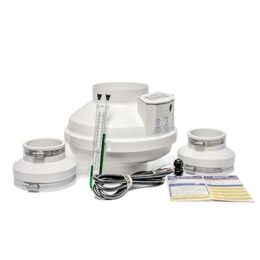 Imagem de Ventilador de radônio Festa AMG Hawk ECS - Kit de instalação de 7,6 cm - Velocidade controlável - Ventiladores em linha silenciosos e energeticamente eficientes de mitigação de radônio - Motor