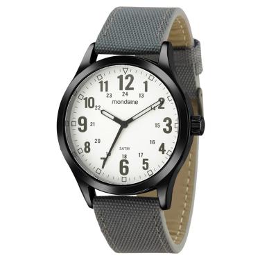 Imagem de Relógio Mondaine Masculino Preto Cinza Couro 99626gpmvpj1