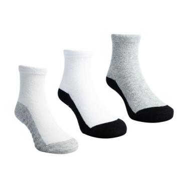 Imagem de Meia Infantil Bebê Lisa Antiderrapante Com Base Escura Unissex Tam. 21