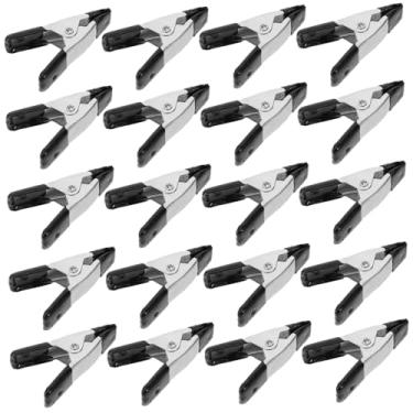 Imagem de Lurrose 20 grampos de mola resistentes para fotografia, clipes de fundo de plástico para marcenaria e artesanato, grampos convenientes e portáteis