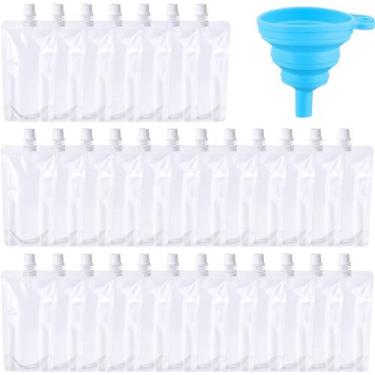 Imagem de Bolsas de suco de plástico Patelai 150 peças com funil 480mL