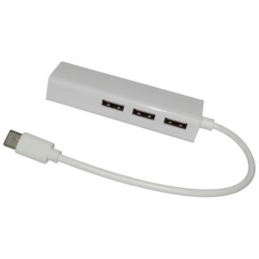 Imagem de Cabo Adaptador Hub Usb Type C Rj45 3 Portas
