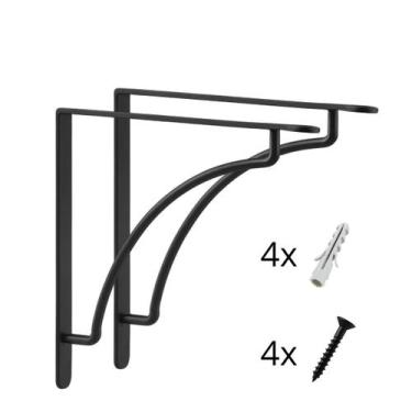 Imagem de Suporte De Prateleira Mão Francesa Côncavo 20cm 2 Peças - Bella Decor 