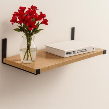 Imagem de Prateleira Industrial Suspensa 30x60cm Suporte Mão Francesa - Bella De