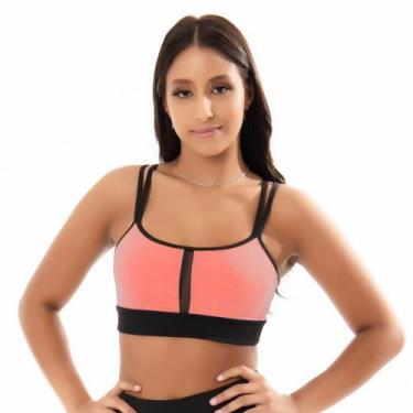 Imagem de Top Fitness Suplex Feminino com Tela Frontal Confortável Academia Desi