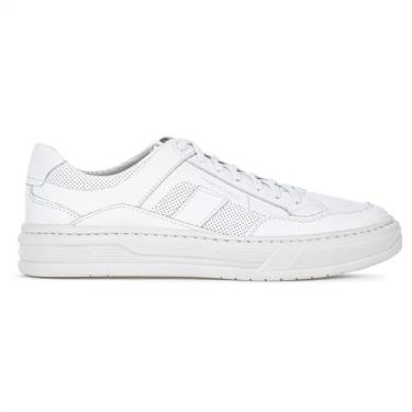 Imagem de Tênis Democrata Denim Wide Branco - Masculino, 39, Branco