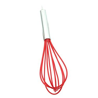 Imagem de Batedor manual de silicone de aço inoxidável para cozinhar e cozinhar, ferramenta de cozinha, fácil de usar e limpar, ferramenta manual de mistura para mexer, misturar molhos