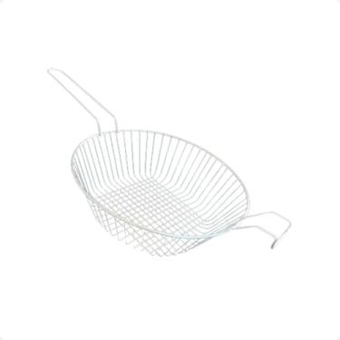 Imagem de Cesto De Fritura Para Fritadeira Com Peneira Aço Reforçado (Cinza)