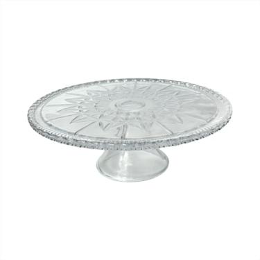 Imagem de Prato De Bolo De Vidro Para Bolinhos Doces De Luxo 30cm C/Pé Prato De Bolo Home c/Pe Home Collection 30 Cm Vidro