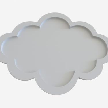 Imagem de Bandeja Nuvem Decorativa – Bandeja Infantil Criativa para Quarto e Festa (Cinza)
