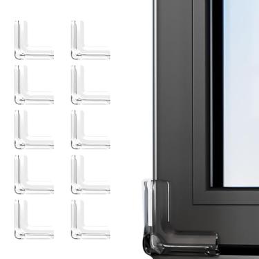 Imagem de 10 peças de protetores de canto de silicone transparente – grandes amortecedores de airbag para mesa, mesa e janela, protetores de segurança de borda de móveis