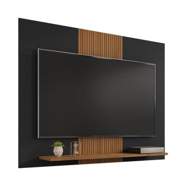 Imagem de Painel Sala Compact Para Tv Até 50 Polegadas Preto Fosco-naturale-ripa Preto