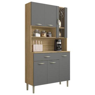 Imagem de Armário Cozinha Golden 6 Portas E 1 Gaveta Freijo-gris